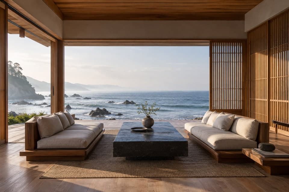 Oceanfront Japanese Seascape style reference