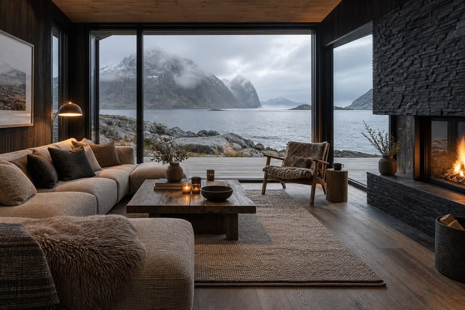 Oceanfront Nordic Fjord style reference